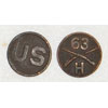 WW I U.S. Army Infantry Enlisted Collar Disk Set