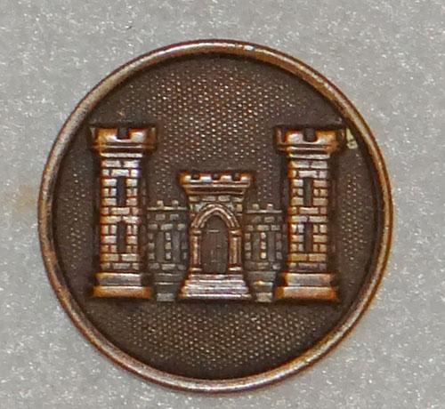 WW I U.S. Army Engineers Type I Enlisted Collar Disk
