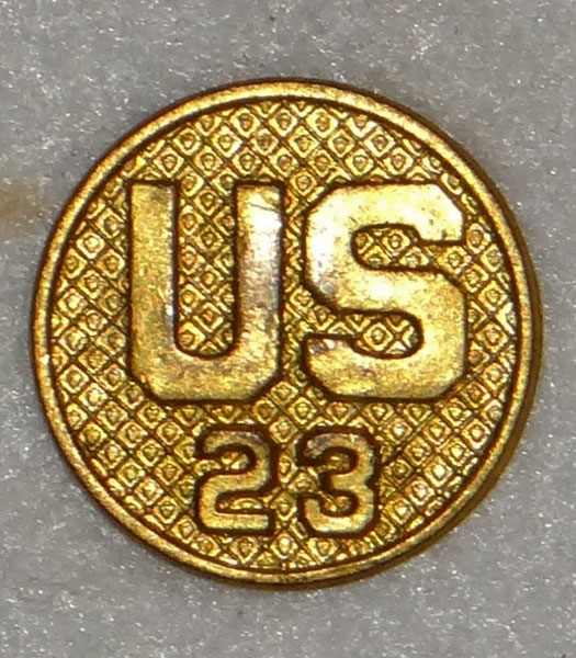 1926/37 U.S. Army Type II Enlisted "U.S." Gilt Collar Disk