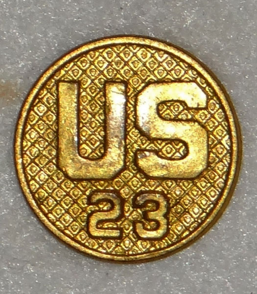 1926/37 U.S. Army Type II Enlisted "U.S." Gilt Collar Disk