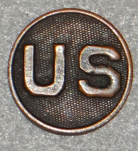 WW I U.S. Army Type I Enlisted "U.S." Collar Disk