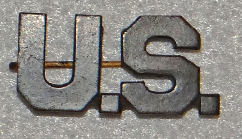 WW I U.S. Army Officer "U.S." Collar Insignia