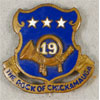 WW II Enamel 19th Infantry Regt. "D.I." – 24th Inf. Div.