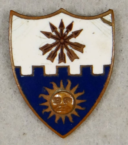 WW II Enamel 22nd Infantry Regt. "D.I." - 4th Inf. Div.