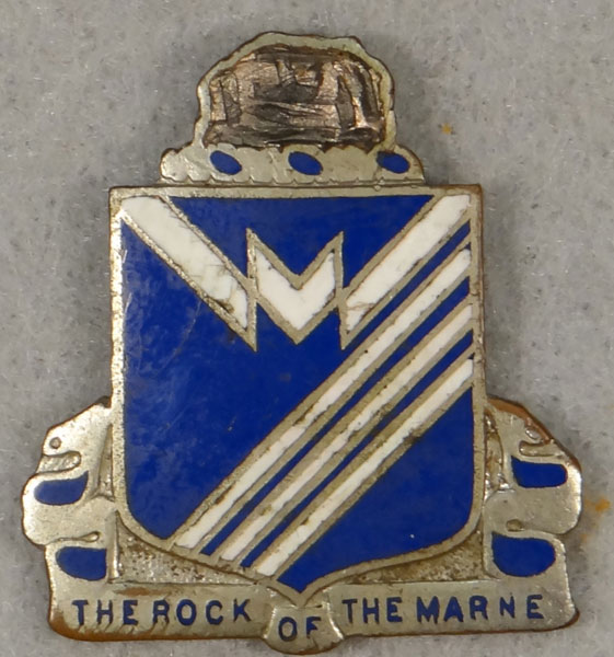 WW II Enamel 38th Infantry Regt. "D.I." – 2nd Inf. Div.