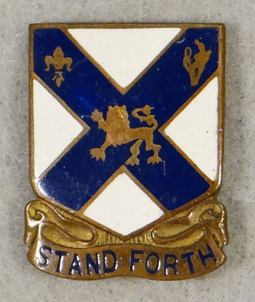 WW II Enamel 102nd Infantry Regt. "D.I." - Separate WW II Enamel 102nd Infantry Regt. "D.I." - Separate