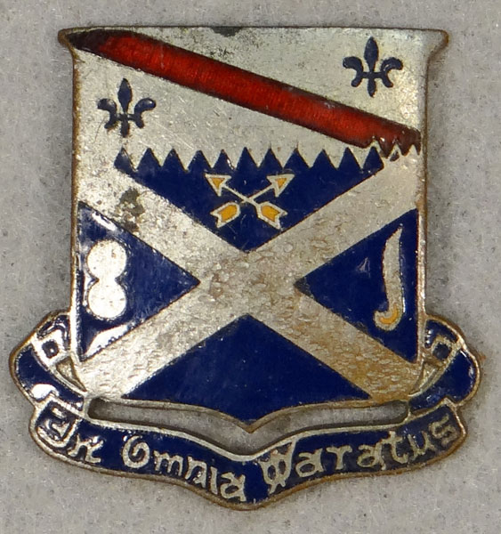 WW II Enamel 18th Infantry Regt. "D.I." – 1st Inf. Div