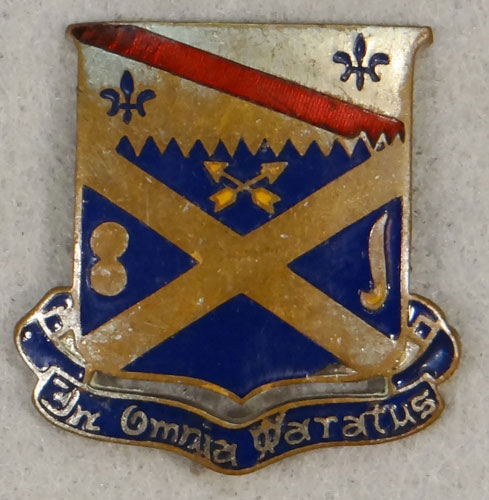 WW II Enamel 18th Infantry Regt. "D.I." – 1st Inf. Div