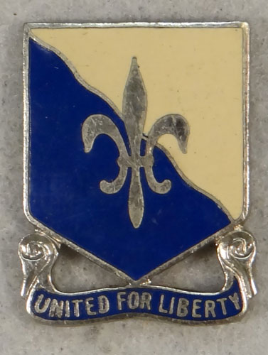 WW II Enamel 113th Quartermaster Regt. "D.I."