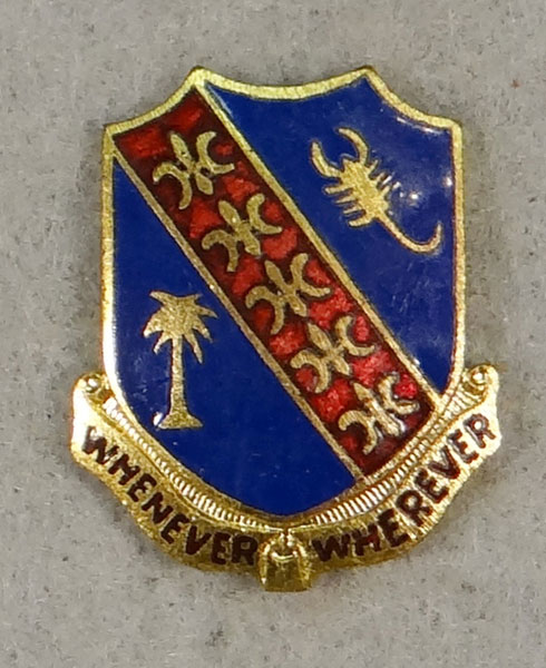 WW II Enamel 148th Field Artillery Regt. "D.I."