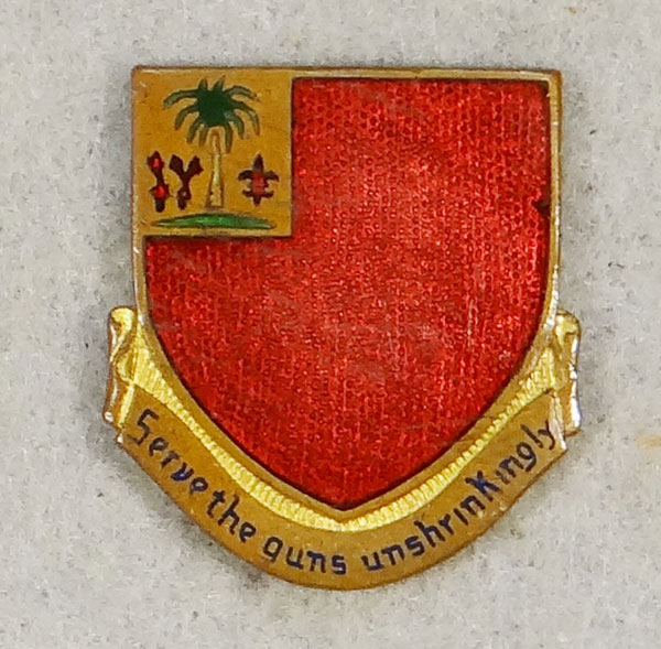 WW II Enamel 222nd Field Artillery Bn. "D.I."