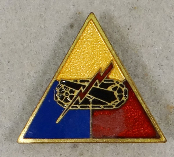 WW II Enamel Armored Force Patch "D.I." WW II Enamel Armored Force Patch "D.I."