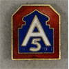 WW II 5th Army Enamel Patch "D.I."