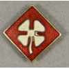 WW II Enamel 4th Army Patch "D.I."