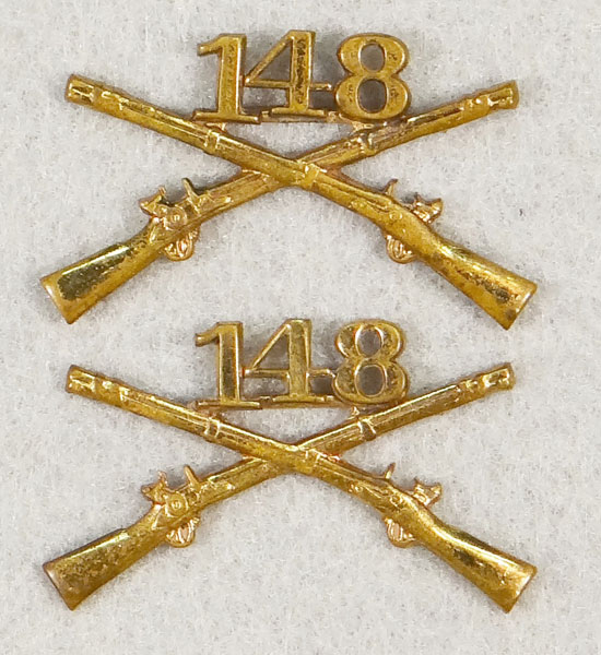WW II Army 148th Infantry Regt. Officer Branch Insignia WW II Army 148th Infantry Regt. Officer Branch Insignia