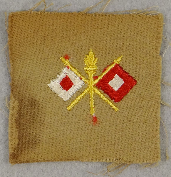WW II Army Cloth Signal Corps Officer Collar Insignia