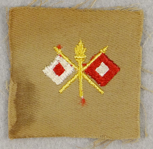 WW II Army Cloth Signal Corps Officer Collar Insignia