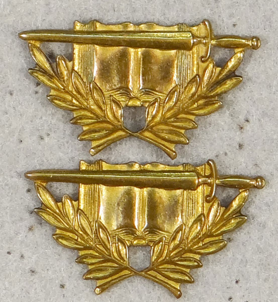 Korean War Period Officer Staff Specialist Collar Insignia Korean War Period Officer Staff Specialist Collar Insignia