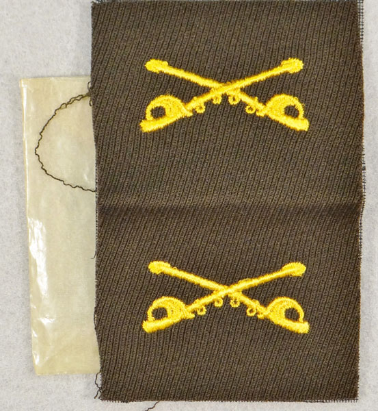 WW II Army Cavalry Officer Cloth Collar Insignia