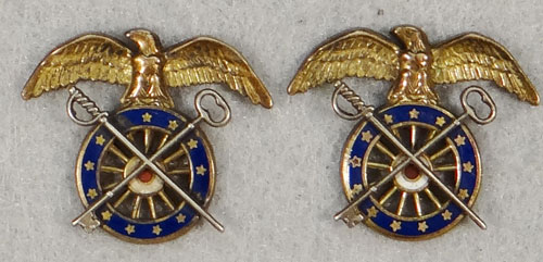 WW II STERLING Army Quartermaster Officer Collar Insignia