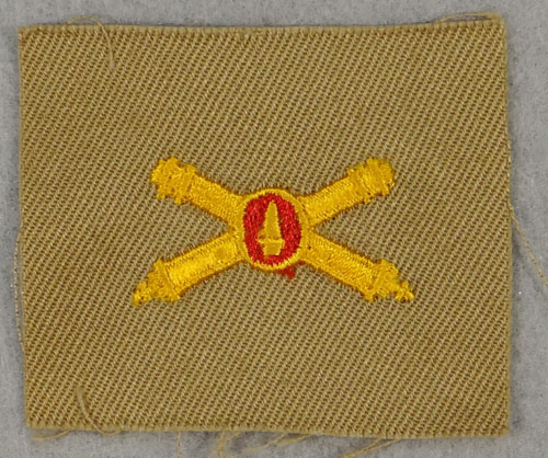 WW II Cloth U.S. Army Coast Artillery Officer Collar Insignia