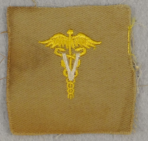 WW II Army Veterinarian Officer Cloth Collar Insignia
