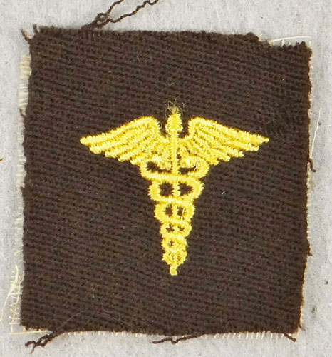 WW II Army Medical Corps Cloth Officer Collar Insignia