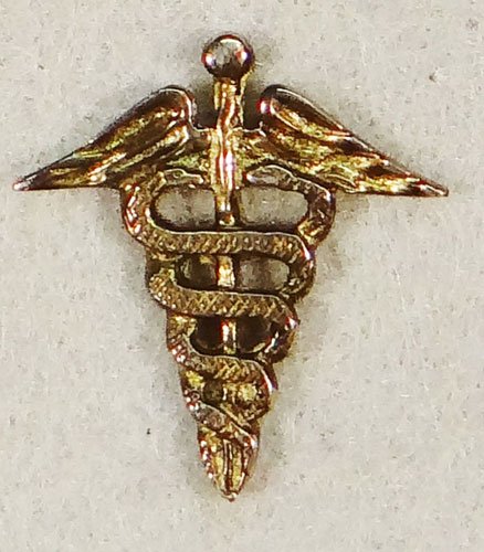 WW II Army Medical Corps STERLING Officer Collar Insignia