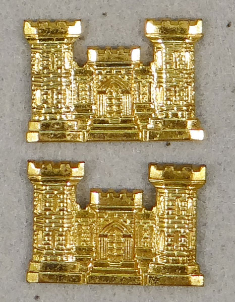 WW II Army Engineers Officer Collar Insignia WW II Army Engineers Officer Collar Insignia
