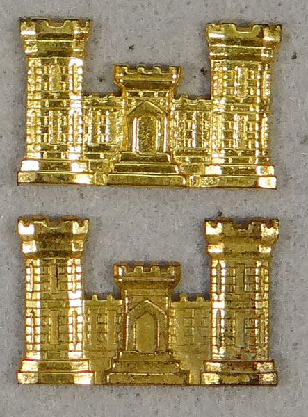 WW II Army Engineers Officer Collar Insignia WW II Army Engineers Officer Collar Insignia