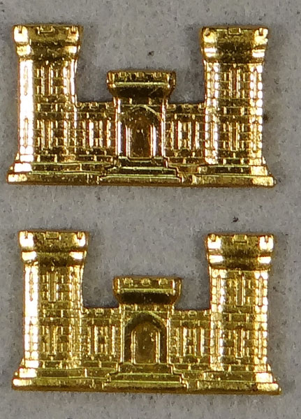 WW II/Korean War Army Engineers Officer Collar Insignia WW II/Korean War Army Engineers Officer Collar Insignia