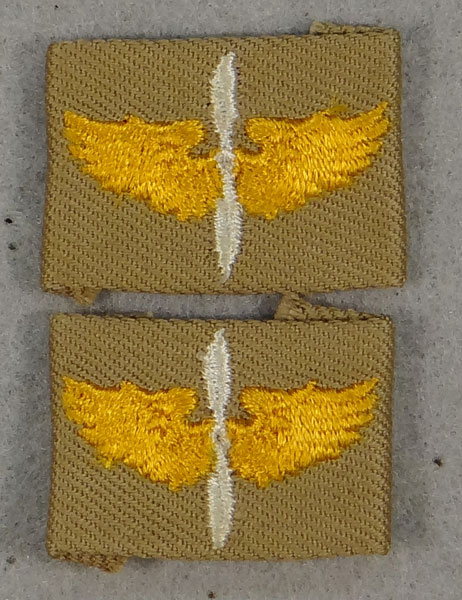 WW II AAF Cloth Officer Collar Insignia WW II AAF Cloth Officer Collar Insignia