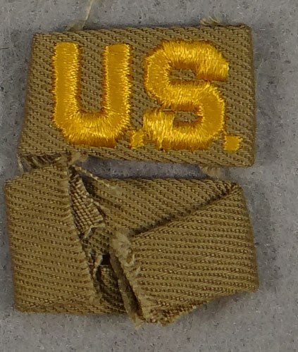 WW II Army Officer "U.S." Cloth Collar Insignia