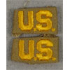 WW II Army Officer "U.S." Cloth Collar Insignia