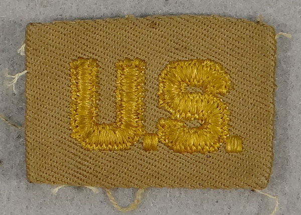 WW II Army Cloth "U.S." Officer Collar Insignia