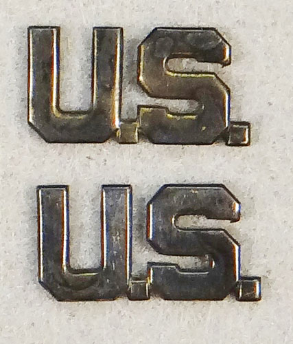 WW II Army Officer Sterling "U.S." Collar Insignia