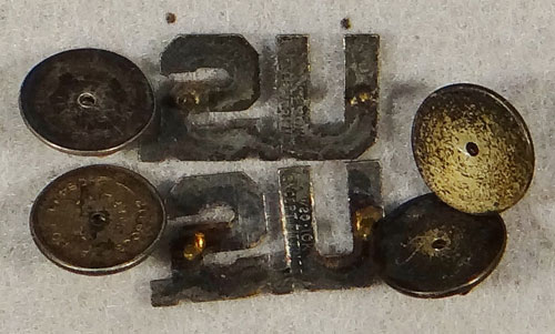 WW II Army Officer Sterling "U.S." Collar Insignia