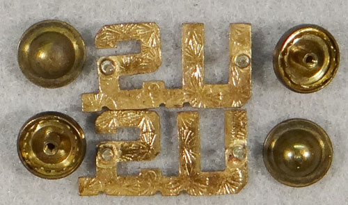 WW II Army Officer Screw Back "U.S." Collar Insignia
