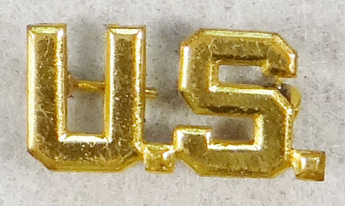 WW II Pin Back Army Officer "U.S." Collar Insignia