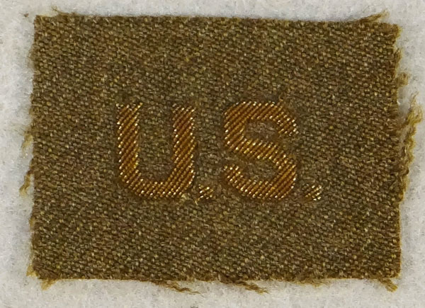 WW II Bullion Army Officer "U.S." Collar Insignia