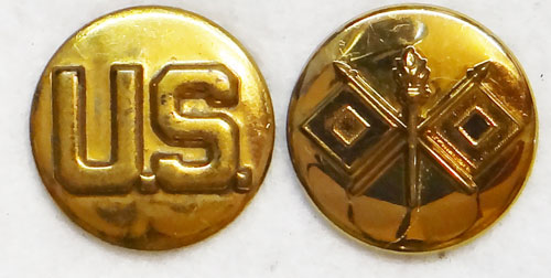 WW II Pattern Army Signal Corps Enlisted Collar Disk Set