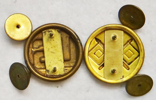 WW II Pattern Army Signal Corps Enlisted Collar Disk Set