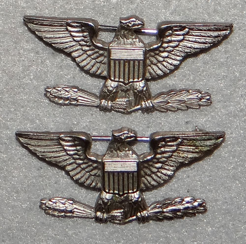 WW II U.S. Colonel Sterling Rank Insignias