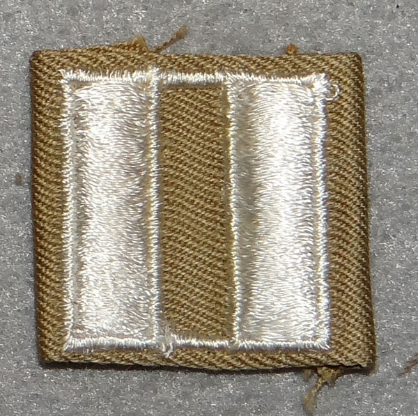 WW II U.S. Army Captain Cloth Rank Insignia