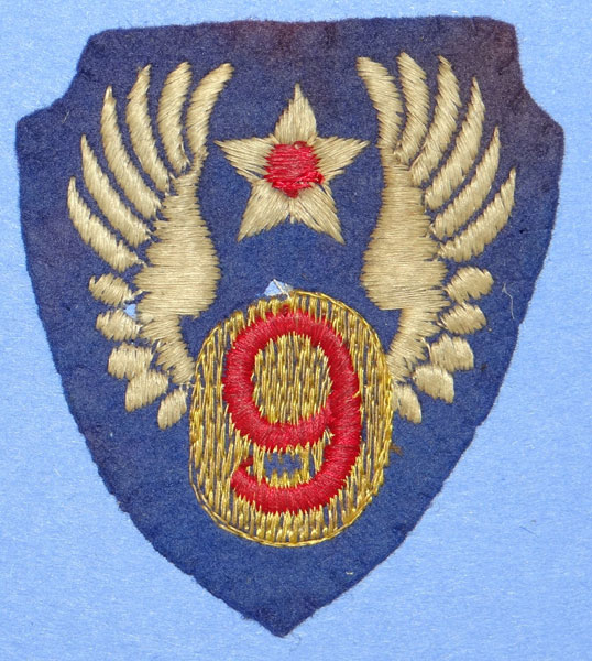 English Made WW II 9th Army Air Force Shoulder Patch