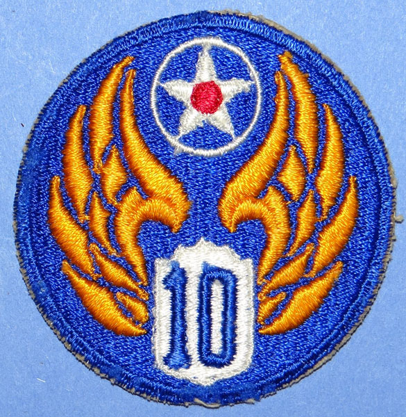 10th USAAF WW II Patch