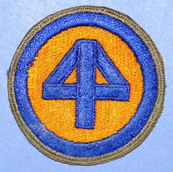 Green Backed WW II 44th Infantry Div. Patch