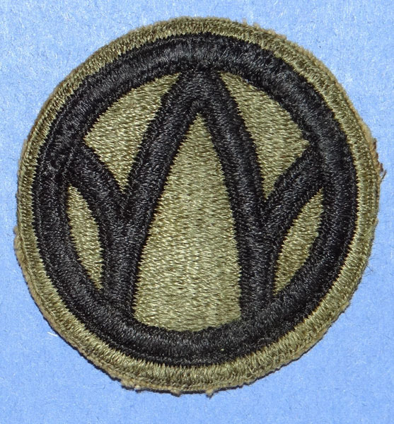 Green Backed WW II 89th Infantry Div. Patch