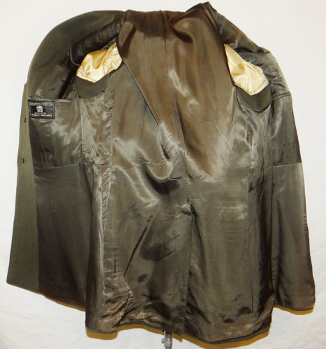 WW II U.S. Navy "LTJG" Green Aviator Coat with Bullion Navigator Wings