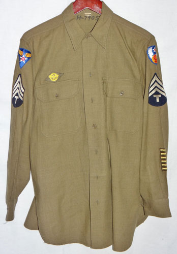 NAMED WW II 64th Fighter Wing 12th Army Air Force Technician 4th Grade Sergeant Uniform Set